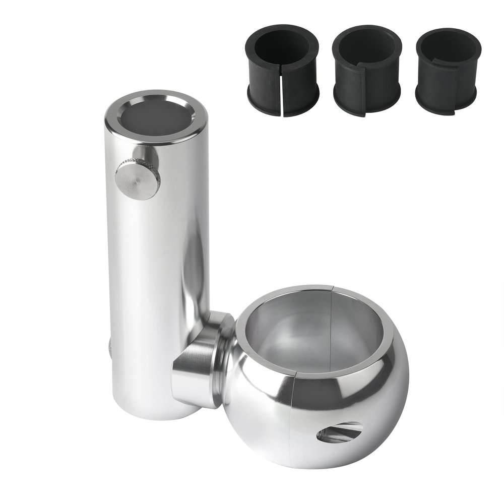 Adjustable Boat Flag Pole Mount, Wakeboard Tower Holder, Bracket Kits Rail Mount Without Drilling, 360 Degree Adjustable