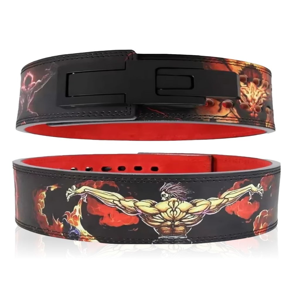 Anime Lever Belt - Weight Lifting Belt, Heavy Duty Powerlifting Belt, Gym Accessories For Men and Women - Weightlifting Gym Belt for Back Support and Deadlifts Squats (6-S)