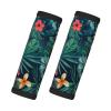 2 Packs hojas tropicales y Flores Luggage Handle Wraps for Suitcase Comfort Soft Luggage Handle Covers for Travel view 1