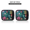 2 Packs hojas tropicales y Flores Luggage Handle Wraps for Suitcase Comfort Soft Luggage Handle Covers for Travel view 2