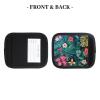 2 Packs hojas tropicales y Flores Luggage Handle Wraps for Suitcase Comfort Soft Luggage Handle Covers for Travel view 4