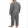 MoFiz Mens Long Sleeve Pajama Set 2 Piece Nightwear Loungewear Sleepwear Ultra Soft Modal Top Pants with Pockets Christmas Pyjamas Set Grey 2X-L arge view 4