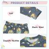 ALAZA Earth Cartoon Cloud Blue 2 Piece Pajama Set Long Sleeve Top and Pants Sleepwear Unisex 4T view 4