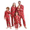 Adisputent Christmas Pajamas for Family Matching Cute Long Sleeve Couples Soft Sleepwear One Piece Funny Christmas Pjs Sets Red Xmas Tree with Reindeer K 5-6 Years view 1