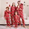 Adisputent Christmas Pajamas for Family Matching Cute Long Sleeve Couples Soft Sleepwear One Piece Funny Christmas Pjs Sets Red Xmas Tree with Reindeer K 5-6 Years view 3