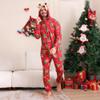 Adisputent Christmas Pajamas for Family Matching Cute Long Sleeve Couples Soft Sleepwear One Piece Funny Christmas Pjs Sets Red Xmas Tree with Reindeer K 5-6 Years view 4
