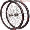 Bicycle Bike Wheel Set 700C Road Bike Wheelset Double Wall Rim 40Mm Fixed Gear Bike Wheel 1.37  24 TPI Single Speed Carbon Fiber Hub Sealed Bearing Bicycle Wheel(B) view 2