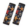 2 Packs Starfish and Seashell Pattern Luggage Handle Wraps for Suitcase Comfort Soft Luggage Handle Covers for Travel view 1