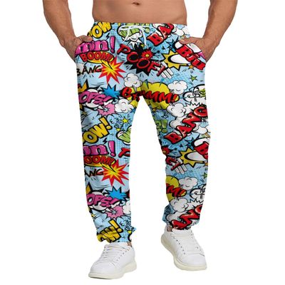 PIANHAUE Mens Sweatpants with Pockets Cartoon Graffiti Joggers for Men Casual Lounge Sport Track Pants with Drawstring 2XL
