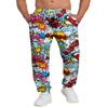 PIANHAUE Mens Sweatpants with Pockets Cartoon Graffiti Joggers for Men Casual Lounge Sport Track Pants with Drawstring 2XL view 1