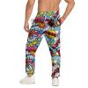PIANHAUE Mens Sweatpants with Pockets Cartoon Graffiti Joggers for Men Casual Lounge Sport Track Pants with Drawstring 2XL view 3