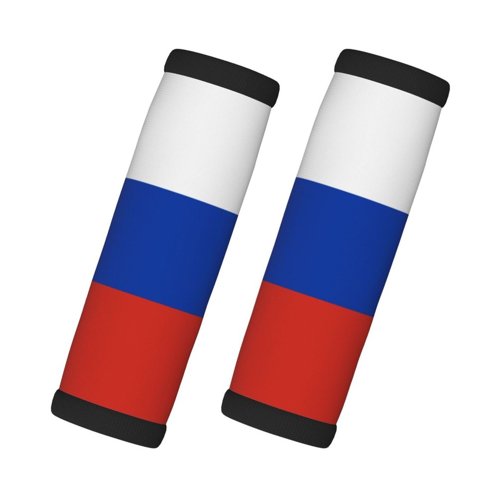 2 Packs Russian Flag Luggage Handle Wraps for Suitcase Comfort Soft Luggage Handle Covers for Travel