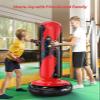QPAU Punching Bag for Kids, 66 Inch Stable Inflatable Boxing Bag with Boxing Gloves, Stand Kids Punching Bag Toy for Boys & Girls Age 6-12, Boxing Set for Practicing Karate, Taekwondo, MMA (Black&Red) view 4