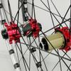 Bicycle Bike Wheel Set 26'' 27.5'' 29'' Bike Wheelset, Thru Axle Mountain Bike Front Wheel Rear Wheelset Double Layer Disc Brake 24-Bolt Straight-Pull Hub For 7-12 Speed Bicycle Wheels Wheelset(Red,27 view 4