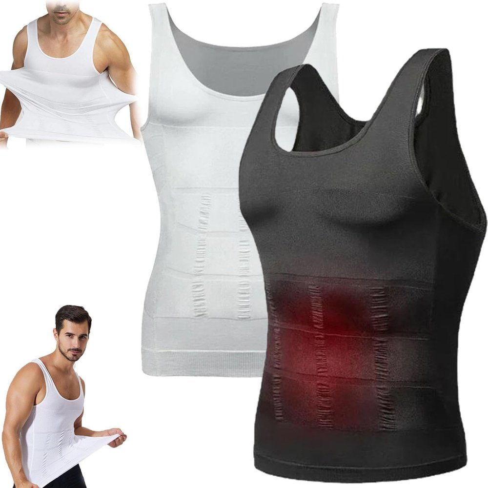 lunhaifi Wellook Compression Shirts,Mens Tummy Body Shaper Compression Vest,Mens Compression Shirt,Workout Tank Tops (TypeA,3XL)