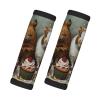 2 Packs Guinea Pigs and Cupcakes Luggage Handle Wraps for Suitcase Comfort Soft Luggage Handle Covers for Travel view 1