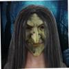 Adult Halloween Costumes 2024, Halloween Mask Wicked Witch Mask Stretch Latex Old Lady Mask with Black Hair Scary Mask with Ventilation Holes,Scary Masks view 2