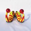 Oyolan Striped Clown Shoes Funny Circus Jester Shoes with Curved Point Jumbo Footwear for Women Men Red Yellow 43/265 view 3