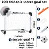 KiBiGOAL Mini Toddler Soccer Goal Set, White Foldable Goal for Kids, Kids Goals for The Backyard + Indoor + Outdoor Soccer Toy(23.62in * 17.72in Toddler Goals + 5.11in Ball) view 2