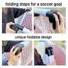 KiBiGOAL Mini Toddler Soccer Goal Set, White Foldable Goal for Kids, Kids Goals for The Backyard + Indoor + Outdoor Soccer Toy(23.62in * 17.72in Toddler Goals + 5.11in Ball) view 3