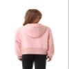 Rolanko Girls Zip Up Cropped Hoodies Long Sleeve Sweatshirts with Pockets Jackets Kids Tops Clothes (Pink, 12-13 Years) view 4