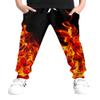 Boys' Pants with Drawstring 3D Printed Red Fire Sweatpants for Girls Size 10-12 Spring Novelty Boys Jogger Pants Cool Pants for Youth Boys Size 10 11 12 Exercise Active Home Boy Clothes