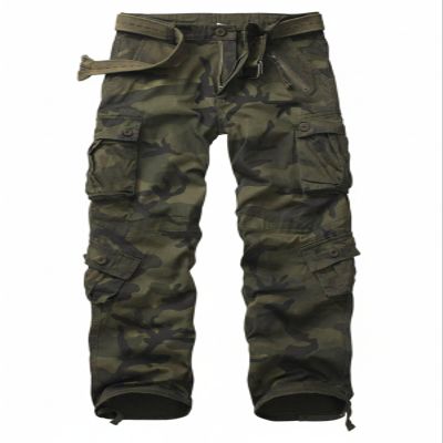 AKCARGO Cargo Pants for Men Casual Outdoor Relaxed Fit Camo Work Pants with 8 Pockets No Belt F Camo 30