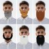 Bgfhna 6 Pcs Wizard Beard Halloween Funny Fake Beard with Adjustable Elastic Rope Facial Hair Accessories for Cosplay view 2