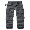 AKCARGO Cargo Pants for Men Casual Outdoor Relaxed Fit Camo Work Pants with 8 Pockets No Belt Gray 30 view 1