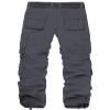 AKCARGO Cargo Pants for Men Casual Outdoor Relaxed Fit Camo Work Pants with 8 Pockets No Belt Gray 30 view 4