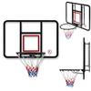 GFLCWYP 35.4 Inch Wall Mounted Basketball Backboard, Adjustable-Height Backboard and Rim Combo, Outdoor Wall Mount Basketball Hoop Fit Most Slanting Roofs view 1