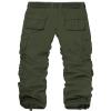 AKCARGO Cargo Pants for Men Casual Outdoor Relaxed Fit Camo Work Pants with 8 Pockets No Belt Military Green 32 view 4