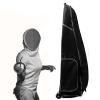 TBQATNTS Fencing Bag with Wheels - Draw-bar Rolling Fencing Bag,1680D Oxford Cloth - Waterproof and Durable, Adult Junior Fencing Equipment Bag - Fencing Sword Bag for Epee Saber and Foil,Black view 1