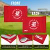 COGOLFING U.S.Tour 2025 Golf Flag Mini, 8x6 Inch, Double-Sided Silk-Screened, Fade-Resistant 420D Nylon, Ideal for Backyard Practice Putting Green, Red, 1-Pack view 4