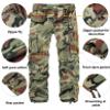 AKCARGO Cargo Pants for Men Casual Outdoor Relaxed Fit Camo Work Pants with 8 Pockets No Belt Battlefield Camo 42 view 4