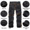 AKCARGO Cargo Pants for Men Casual Outdoor Relaxed Fit Camo Work Pants with 8 Pockets No Belt E Camo 36 view 3