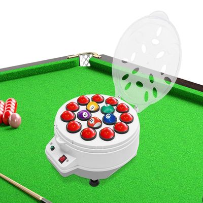 Deroanke Pool Ball Cleaner Machine, 110V 180W Billiard Ball Cleaner with Removable Tray, Automatic Pool Ball Polisher for Private Billiard Rooms, Manufacturers (16 Balls, 1000RPM)