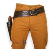 Full Grain Buff Leather Hip Gun Holster with Belt, Old Western Cowboy Revolver Pistol Gun Cover .22 Holster Heritage Rough Rider, Fast Draw Rig Fits 4" to 6.5" Barrel (.22 Caliber, 40 Inch-42 Inch) view 3