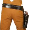 Full Grain Buff Leather Hip Gun Holster with Belt, Old Western Cowboy Revolver Pistol Gun Cover .22 Holster Heritage Rough Rider, Fast Draw Rig Fits 4" to 6.5" Barrel (.22 Caliber, 40 Inch-42 Inch) view 4