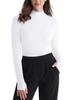 Thermal Long Sleeve Women Mock Neck Baselayer Top(White,XL) view 1
