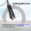 HWEVDHJ BMX Fork 14/16/18/20/22 Inch Carbon Fiber Folding Bike Rigid Fork C-Brake 28.6mm 1-1/8" Straight Tube Bikes Front Fork QR 100 Mm(Matte Black,16"-74mm) view 3