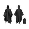 Lixada Hooded Rain Poncho Waterproof Raincoat Jacket Reusable, Multi Use Rip Stop Lightweight Rain Coat for Men Women Adults view 1