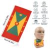 3 Grenada Flag Bandanas, Multifunctional Neck Gaiter Balaclava Face Mask, Soft Sun Protection Moisture Absorbent and Quick Drying, Grenada Tourist Bandana for Riding Hiking Fishing Camping view 2