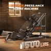 2 in 1 Leg Press Hack Squat Machine for Home Gym, Adjustable Leg Press Machine with Linear Bearing, Hack Squat Machine for Full Lower Body Workout with Weight Storage Posts, Black, 1Pcs view 3
