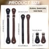 FINGERINSPIRE 4 Sets Imitation Leather Spur Tag Straps in Black Coconut Brown, Adjustable Boot Straps with Alloy Buckle for Western Men Women Equestrian Supplies view 2