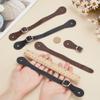 FINGERINSPIRE 4 Sets Imitation Leather Spur Tag Straps in Black Coconut Brown, Adjustable Boot Straps with Alloy Buckle for Western Men Women Equestrian Supplies view 3