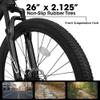Cxcloestite 24/26/27Inch Mountain Bike, Dual Full Suspension Mountain Bike, 21 Speeds Dual Disc Brake, Aluminum Alloy/Steel Frame for Men and Women (26 inch-Aluminous Alloy Frame, Blue) view 4