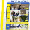 Volleyball Poles for Backyard, with Volleyball Net/Badminton Net, Indoor& Outdoor Heavy Duty Volleyball Poles, Adjustable 4 Heights of 5ft-6.8ft with Wheels and Net, for Adults Kids Stadium. view 2