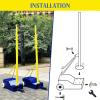 Volleyball Poles for Backyard, with Volleyball Net/Badminton Net, Indoor& Outdoor Heavy Duty Volleyball Poles, Adjustable 4 Heights of 5ft-6.8ft with Wheels and Net, for Adults Kids Stadium. view 3