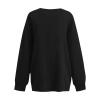 Numaller Oversized Crewneck Sweatshirt Women Halloween Sweatshirts Ghost Printed Drop Shoulder Cute Hoodies Y2K Fall Fleece Pullover Comfy Pumpkin Sweat Shirts Women Long Sleeve 2025, Black, XX-Large view 3